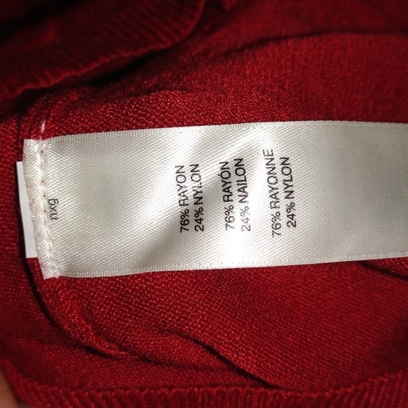 Chico's Christmas Top Bundle Red Turtle Neck and Green 3/4 Sleeve 0/S - Picture 6 of 10